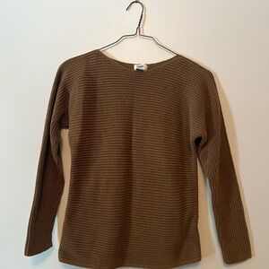 Old Navy Brown Ribbed Crew Neck Sweater